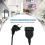 Europea Male Plug to Female Socket Power Cable for PC Computer (0.) 6