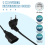 Europea Male Plug to Female Socket Power Cable for PC Computer (0.) 5