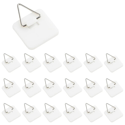 Plattenaufhänger, selbstklebend, quadratisch, selbstklebend, Haken 1