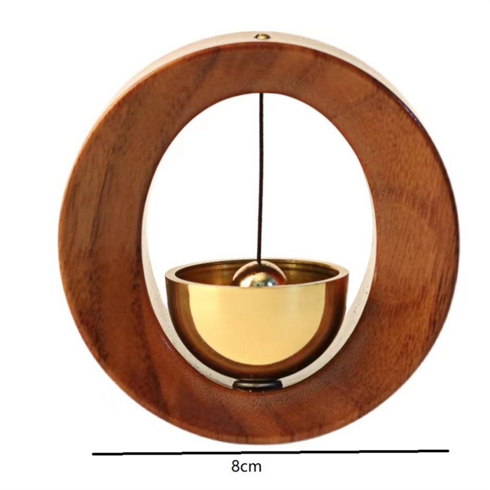Wood Copper Wind Chime Wooden Wireless Door Bell Entrance Reminder Doorbell Aesthetic Home Decorations Doorbell 4852847308797