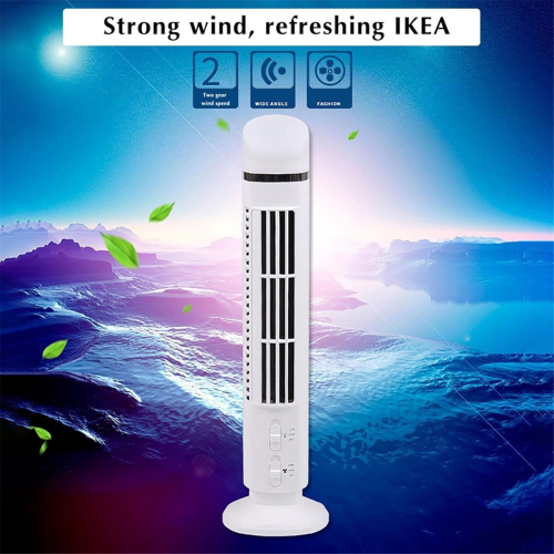Luftkühler-Ventilator, Stromlinienförmiger Turmventilator mit LED, USB-Schnittstelle, Schwarz 2