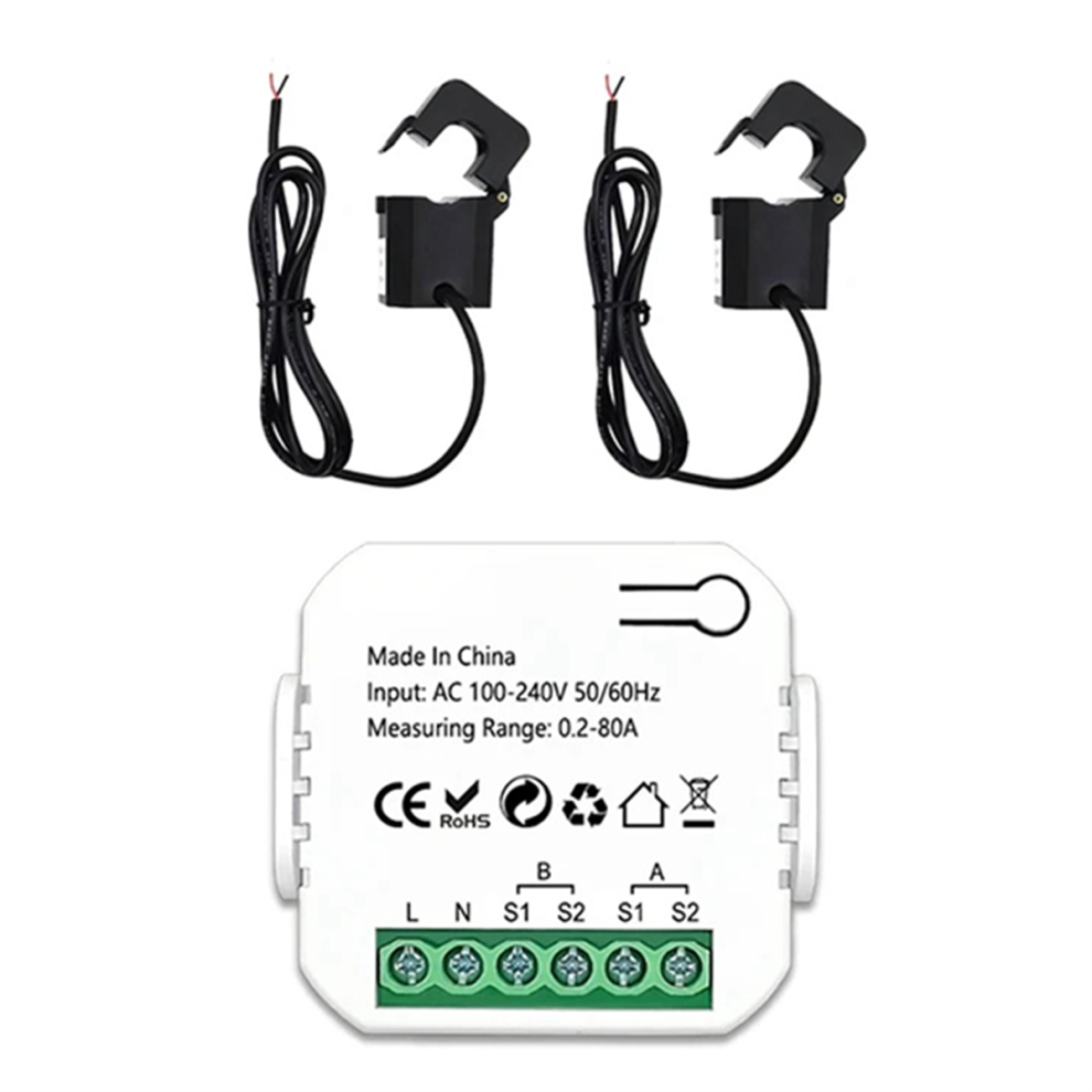 Zigbee 2 Channel Energy Meter Bidirectional With Current Sensor 4852847314217