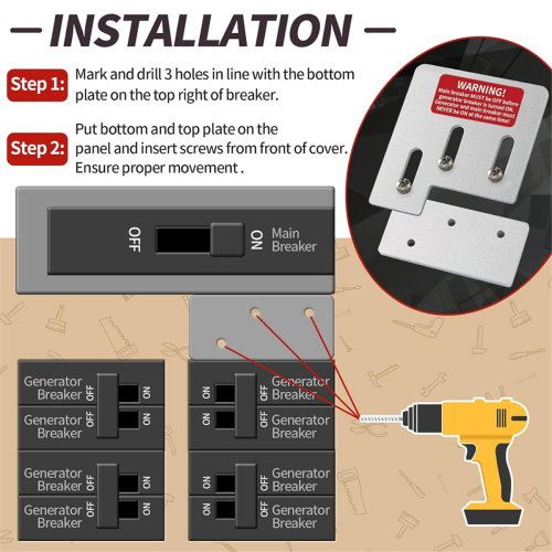 Generator Interlock Control Link hardware Stroomonderbrekerpaneel 2
