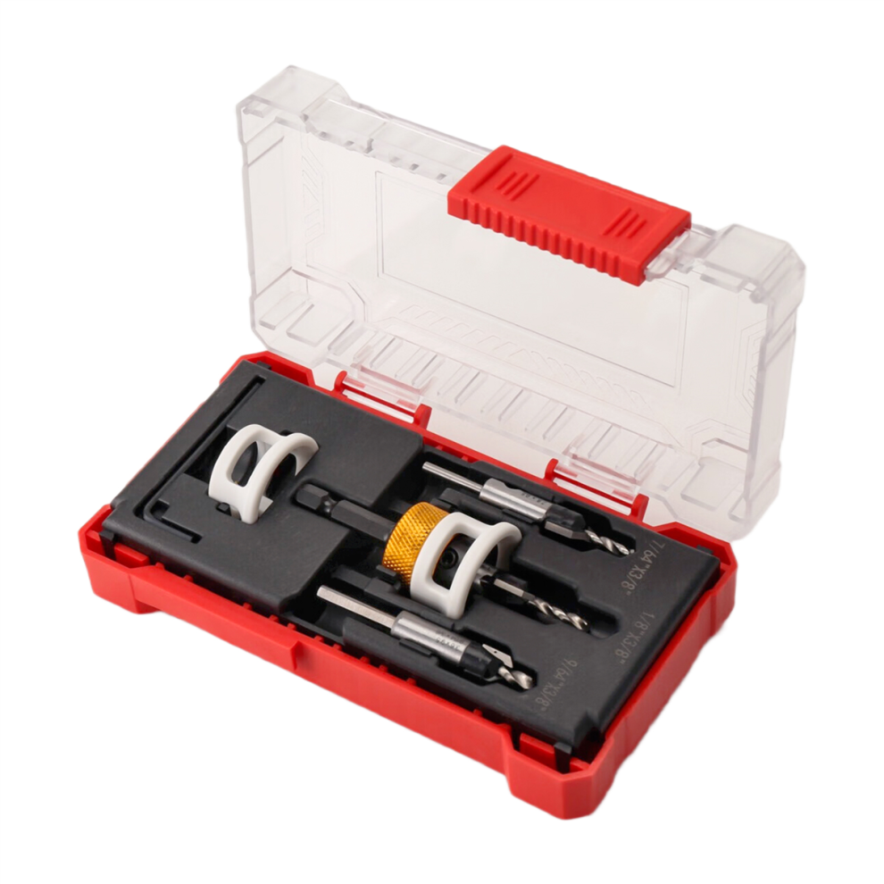 Countersink Drill Bit Set With Adjustable Depth Stop 4852847325534