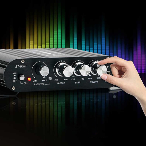 Channel Power Amplifier with Subwoofer Output Black 2