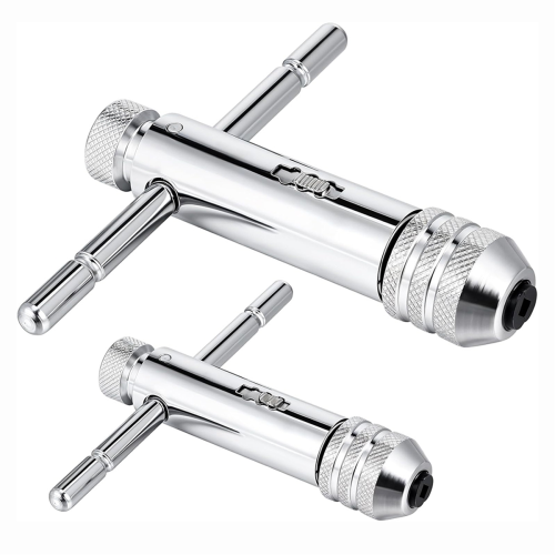 2Pcs Ratchet T Handle Tap Wrench, Adjustable Bar 1