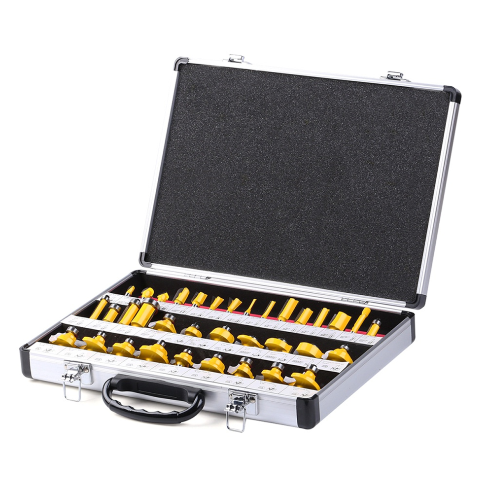 35Pcs 1/4Inch Shank Router Bit Set Straight Slotting Beading Bits 4852847332501