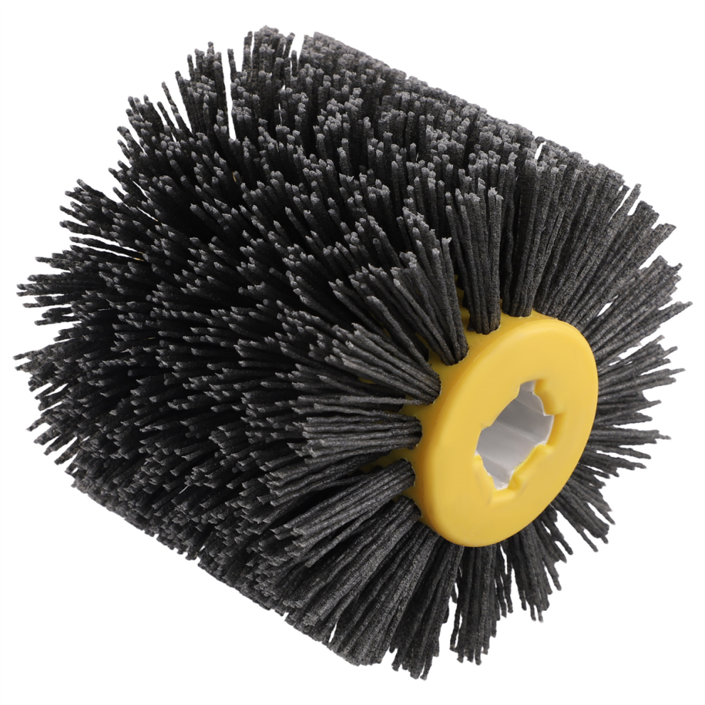 80Grit Abrasive Wire Drawing Wheel Nylon Drum Burnishing Brush 4852847333294