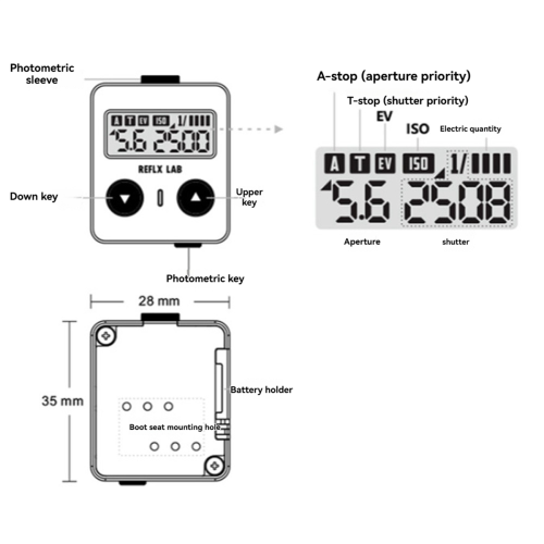 Light-Meter Photometer Single Reverse for Rangefinder Camera Light Meter 2