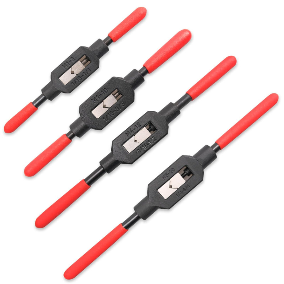 4 Pcs Adjustable Tap Wrench Screw Holder Reamer Hand Tool 4852847336066