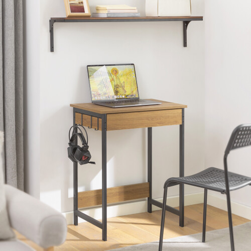 SoBuy Bureau 60x40x77 cm avec tiroir et crochets 1