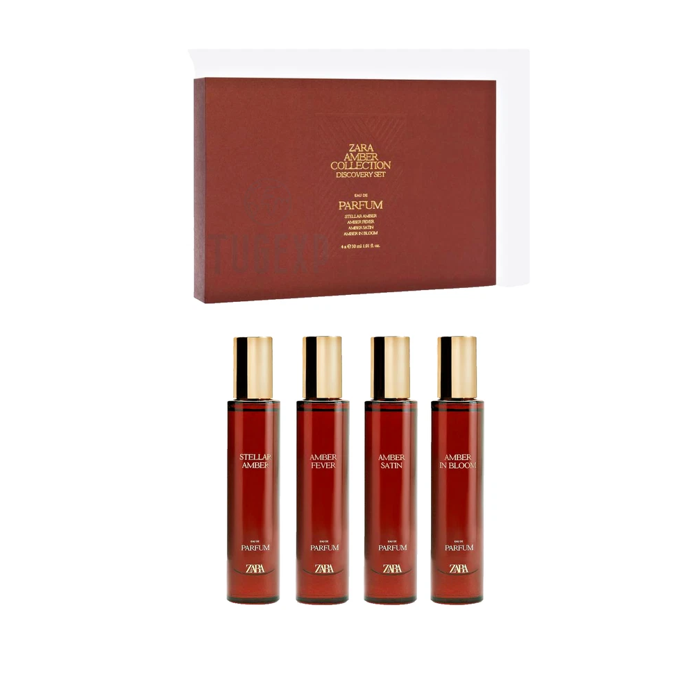 Zara Amber Collection Discovery Set Edp 4 X 30Ml Fragrance Parfum New