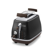 Grille-pain - DELONGHI - CTOV2103.BK - 900 W - 2 fentes - Noir mat / Chocolat