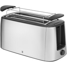 WMF Bueno Pro Toaster Long Slot with Bun Attachment, 4 Slices, XXL Toast, Pick Up Function, 6 Browning Levels, 1550 W, Toaster Stainless Steel Pack of