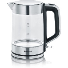 Lasikannu 1,7L - SEVERIN - WK 3420 - 2 200W, BPA-vapaa, irrotettava kalkinpoistosuodatin, XXL-avaus kansi, 360 jalusta
