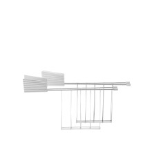 Alessi MDL08RA W Set of Two Toaster Racks, Plastic, White
