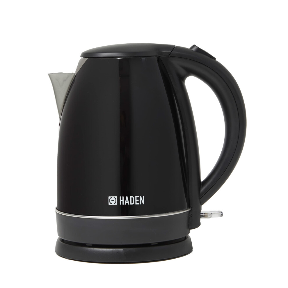Haden Iver Black Kettle - 1.7L Cordless Kettle with Rapid Boil Technology, Stainless Steel, Lightweight, Low Wattage - Ideal Electric Kettle for Home,-image-OPC-PJ5KJNB-NEW
