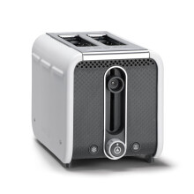 Dualit 2 Slice Studio Toaster | White with Polished Trim | Reheat and Defrost Settings ? Multiple levels of Browning Control | Matching Studio Kettle