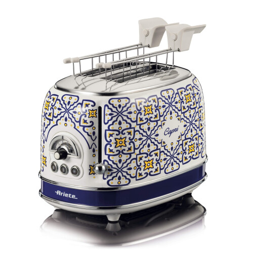 Ariete Ariete 155 Capri Toaster, 810W, 2 Slices, 6 Toasting Levels, Crumb Tray, Defrost Function, Automatic Eject