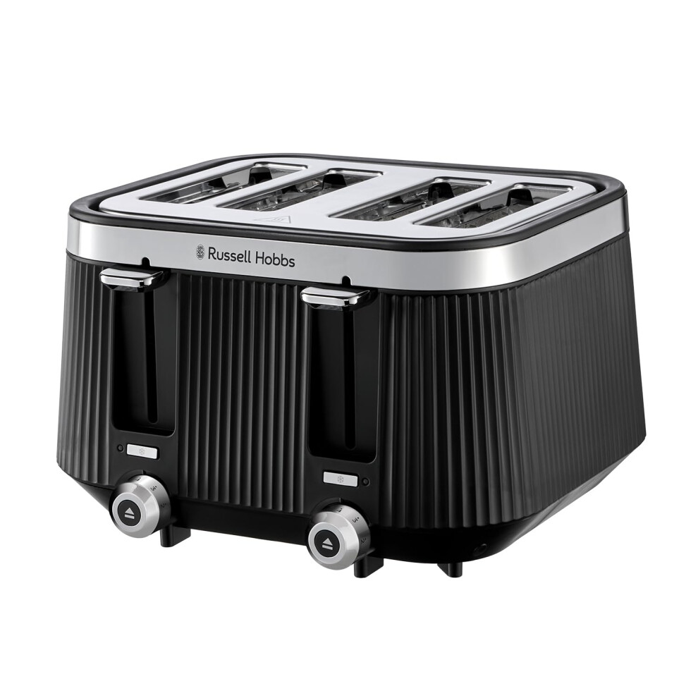 Russell Hobbs Black Bronte 4 Slice Toaster 26770 - Image 3