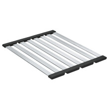 GROHE Foldable Big Dish Rack, Over Kitchen Sink Dish Drainer, 450 x 348 mm, Stainless Steel, Dishwasher Safe, Supersteel, 40856SD0