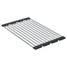 GROHE Foldable Big Dish Rack, Over Kitchen Sink Dish Drainer, 500 x 288 mm, Stainless Steel, Dishwasher Safe, Supersteel, 40858SD0
