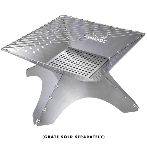 Winnerwell Flatfold Fire Pit ? XL | Portable Stainless Steel Fire Pan 2