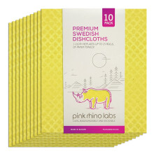 PINK RHINO LABS Swedish Dishcloths for Kitchen ? Absorbent Kitchen Towels and Dishcloths Sets - Reusable Paper Towels - Dish Cloths for Washing Dishes