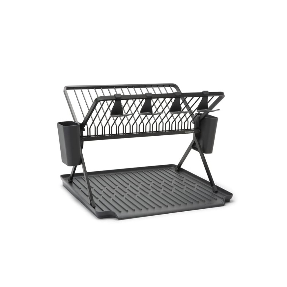 Brabantia Dish Drainer, Aluminium, Large Dark/Grey