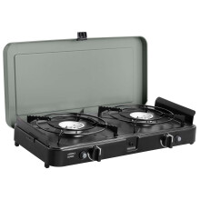 Cadac 2 Cook 3 Classic Camping Double Burner Camping Stove with Lid, Grey (203M1-10-EU)