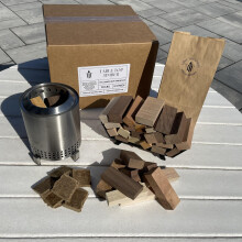 Mini Fire Wood and Fire Starters - 5 OR 10 LB of Reclaimed Kiln Dried Sustainable Firewood - 3.5" OR 5.5" Lengths - Compatible with Solo Stove Mesa OR