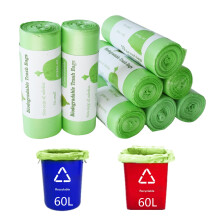 RTBQJ-AT 100% Biodegradable Bin Liners, 60L 120 Bags Biodegradable Food Waste Bags, Super Sturdy Bin Bags