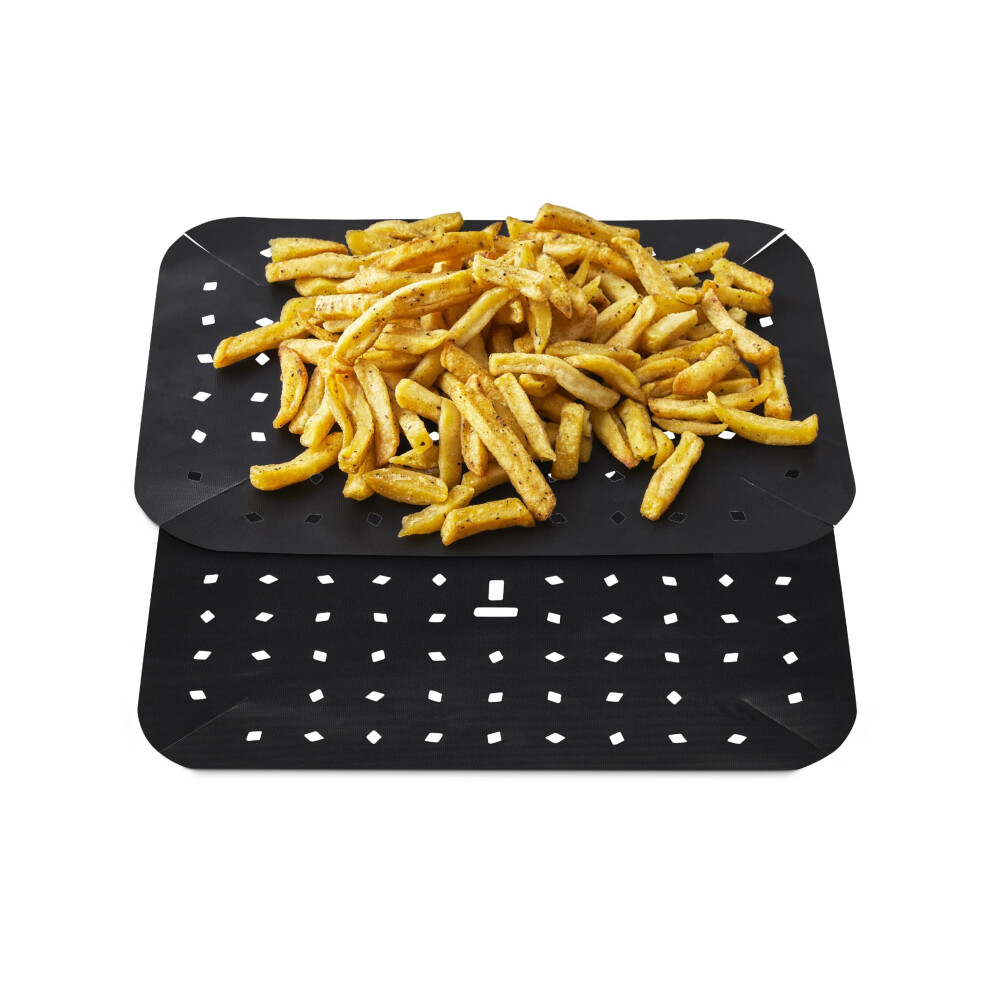 Tower Tliner6 Reusable Rectangular Air Fryer Liners, Pack Of 2 Paper Accessories, Suitable For Most 9 Litre Dual Basket Air Fryers Including - Image 3