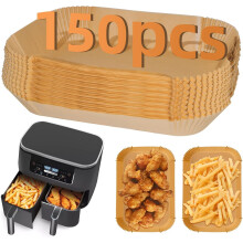 150PC Air Fryer Liners, Ninja Air Fryer Paper Liners Disposable, Ninja Dual Air Fryer Accessories for Ninja AF300UK AF400UK, Salter, Tower and Other