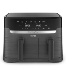Tefal Easy Fry Dual Zone Digital Air Fryer, 2 Drawers, 8.3L, 8in1, Air Fry, Extra Crisp, Roast, Bake, Reheat, Dehydrate, 6 Portions, Non-Stick,