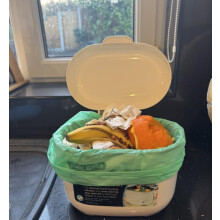 10L*30 100% Compostable Food Waste bags, VOXON 10L Extra Thick 19?m, EN13432 Certified Biodegradable Caddy Bin Liners, 1 Rolls (30 Bags Total)