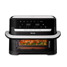 Tefal Dual Flex Air Fryer with Removable Divider & Viewing Window ? 9L GiantZone or Dual 5.5L + 3.5L Cooking Zones, 6 Preset Programs, Energy Saving,
