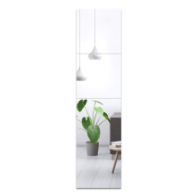 EVENLIVE? Full length mirror Tiles, 30cm x 30cm 4 Pack-Self Adhesive Real Glass Frameless Wall Mirrors for Home Decoration