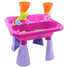 Delex? Sand and Water Table with Double Compartment for Toddlers including Assorted Accessories. Garden Sandpit Play Set. Great Christmas XMAS