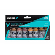 Vallejo Model Color Face Skin Colours Acrylic Paint Set - Assorted Colours (Pack of 8), Brown, 17 ml (Pack of 8)