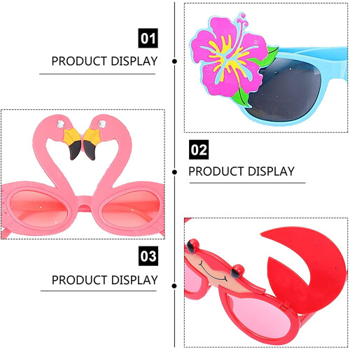 20 Pairs Novelty Luau Party Sunglasses Fun Hawaiian Sunglasses Beach - View #14