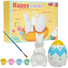 KreativeKraft DIY Easter Eggs Kids Paint Art Supplies Paint Your Own Easter Egg Bunny Craft Kits for Kids Adults Party Family Activity Decorations
