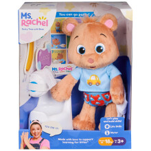 Ms. Rachel Official Potty Time with Bean, 11? Plush Teddy Bear with Play Toilet & Accessories, Toddler Toys for Girls & Boys for Ages 18 Months to 3+