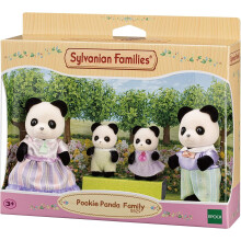 Sylvanian Families Pookie Panda Family - dollhouse playset 5529, Yellow, Purple