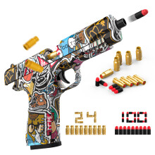 Toy Gun, Plastic Shell Ejecting Pistol Blaster with Soft Foam Bullet&Magazine, Kids Educational Gadget Shooting Game, Birthday Stocking Filler Xmas