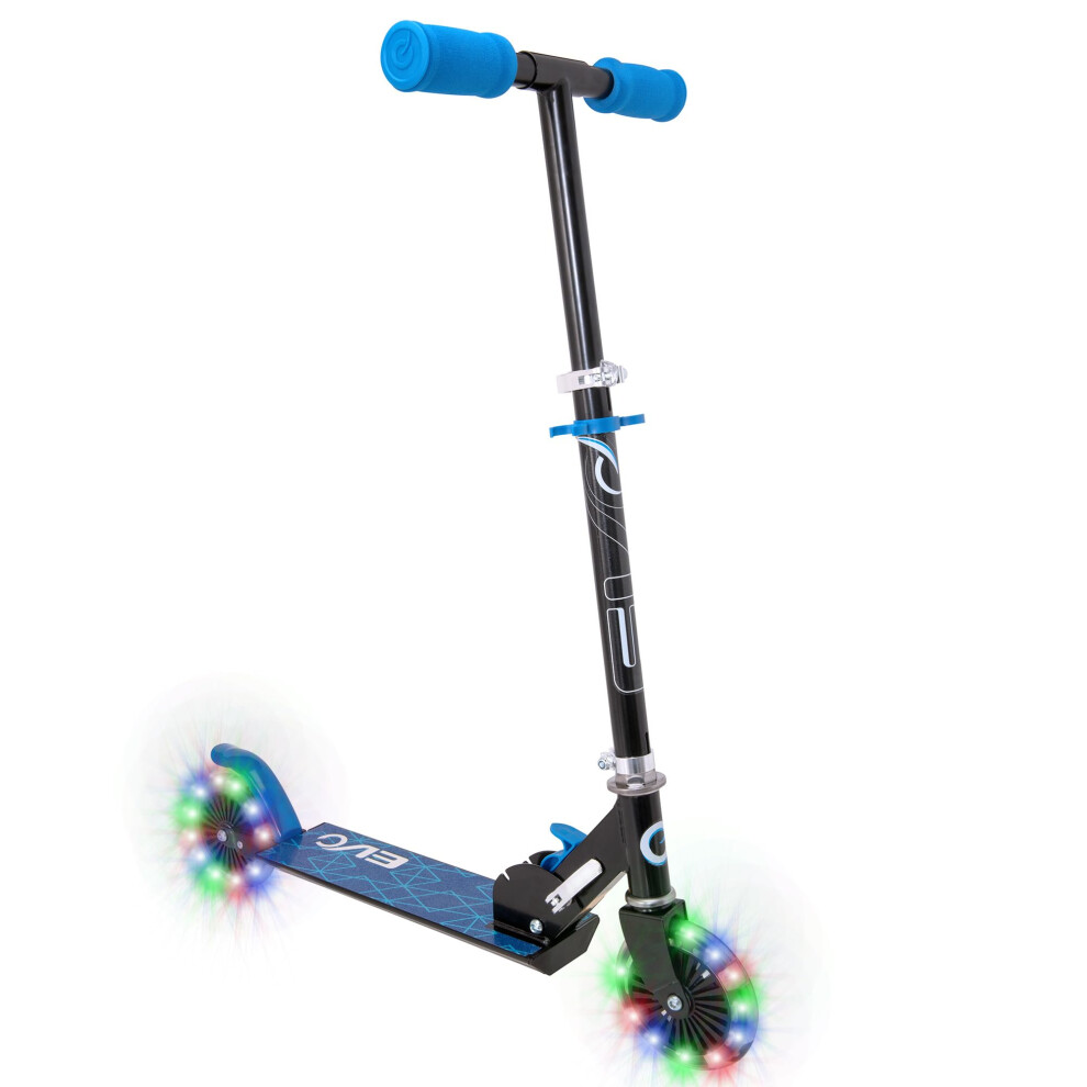 Evo Childrens Up Inline Scooter | Kids Push 2 Wheeled With Adjustable Handle Height | Easy Foldable Scooter For Boys And Girls| Kick Scooter For Light
