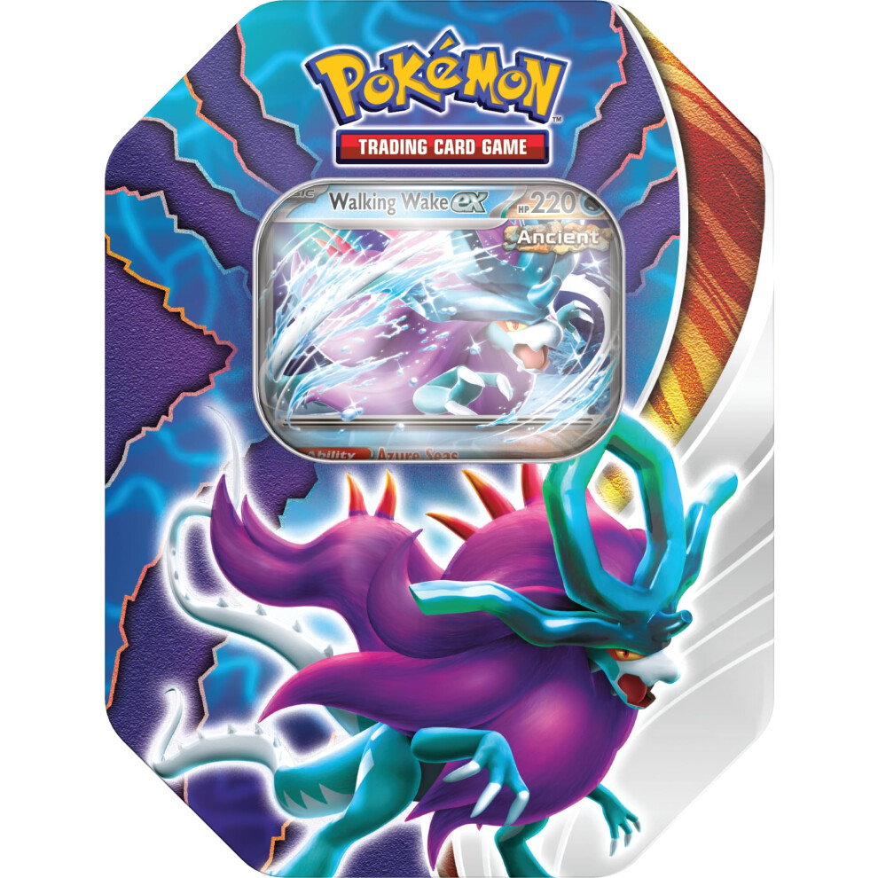 Pokémon Pok?Mon Tcg: Paradox Clash Tin - Walking Wake Ex (1 Foil Promo Card & 4 Pok?Mon Tcg Booster Packs)
