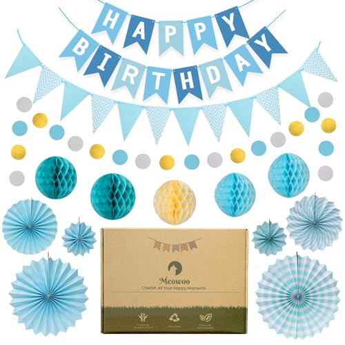 Meowoo Verjaardagsfeest Decoratie, Roze Verjaardags Decoratie Set - Geef Leve Het Banner, 2 Verjaardagslinten, 6 Hangende Papiervlinders, 5 Honingkom Decoraties voor Meisjes en Vrouwen