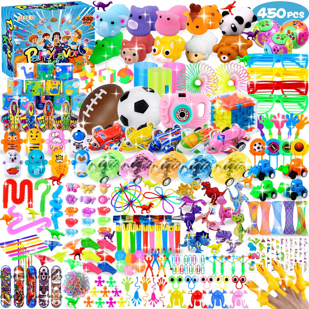 Diydec 450Pcs Party Bag Fillers, Bulk Small Assortment Unisex Prize Box Toys Classroom Rewards Goodie Loot Party Bag Fillers Toys For Boys Girls
