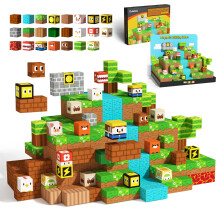 GobiDex Magnetic Building Blocks Build Mine World Set, Safe and Creative Magnetic Toys, Learning Construction Toys for 3+ Years Old Kids, Girls & Boys